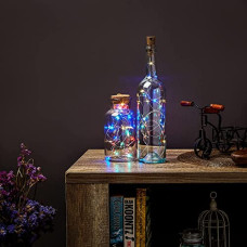 Deals, Discounts & Offers on  - Amazon Brand - Solimo Wine-Bottle String Lights, Copper Wire, Battery-Operated, 2 M (Multicolour, 20