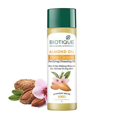 Deals, Discounts & Offers on Beauty Care - Biotique Almonmd Oil Deep Cleanse Purifying Cleansing Oil Face & Eye Makeup Remover For Normal to Dry Skin, 120ml