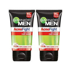Deals, Discounts & Offers on Beauty Care - Garnier Men, Anti-Pimple Face Wash, Repairs Skin & Balances Oils, AcnoFight, 2 x 150g (pack of 2)