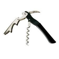 Deals, Discounts & Offers on  - Dynore Stainless Steel Wine Cork Screw Sommelier Knife Style W/Bottle Opener, Black, Medium (DS_1229)