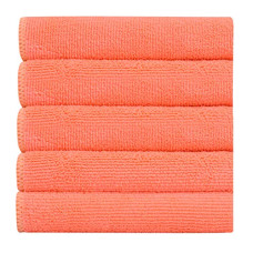 Deals, Discounts & Offers on Home Improvement - Bathla Spic & Span Multi Purpose Micro Fiber Cleaning Cloth - 340 GSM: 40cmx40cm (Pack of 5 - Peach)