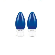Deals, Discounts & Offers on  - PHILIPS LED Deco Blue 0.5W Glass candle (Pack of 2)
