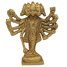 Deals, Discounts & Offers on  - Divya Mantra Panchmukhi Hanuman Idol For Home Puja Room Decor Pooja Mandir Decoration Items Showpiece Decorations Office Pancha Mukhi Hanumanji Indian Temple Murti Idols God Statue (Gold)