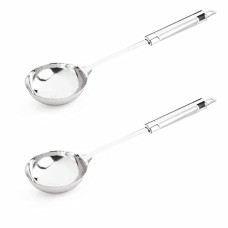Deals, Discounts & Offers on  - Signoraware ladle (Dual Tone) 14 inch, Set of 2, Silver