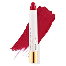 Deals, Discounts & Offers on Beauty Care - MyGlamm Perfect Curves Matte Lip Crayon-Siren (Red)-3.7 gm | Brick Pink Matte Lipstick | Long Lasting Lipstick with Moisturising Formula | Vegan & Cruelty-Free