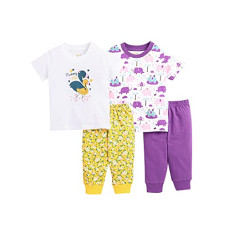 Deals, Discounts & Offers on  - [Sizes 4 Years-5 Years, 5 Years-6 Years] MINITATU Girls T-Shirt and Pyjama Set
