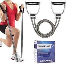 Deals, Discounts & Offers on Accessories - STRAUSS Natural Rubber Double Toning Tube (Grey)