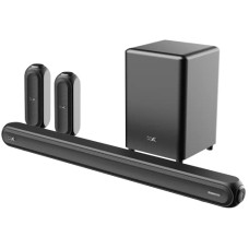 Deals, Discounts & Offers on Electronics - boAt Newly Launched Aavante Bar 3200D Soundbar with Dolby Audio,350W RMS Signature Sound,5.1 Channel,3D Surround Sound,Dual Wireless Rear Speakers&Master Remote(Premium Black)(Premium Black)