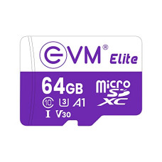 Deals, Discounts & Offers on Accessories - EVM Elite 64GB MicroSDXC Class 10 U3 V30 Memory Card Read Speed 100 mb/s Compatible with Mobile Phones, Cameras, CCTVs & Drones - Fast Data Transfer with CPRM Standard Highest Security