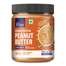 Deals, Discounts & Offers on  - Saffola FITTIFY Vegan Protein Peanut Butter | Extra Crunchy | High protein | No Refined Sugar | Vegan | 200g