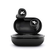 Deals, Discounts & Offers on Headphones - Auxtron AirBolt 505 True Wireless (TWS) Earbuds - Bluetooth 5.0, Full Touch Earphones, IPX5 Water Resistant, HD Stereo Sound, High Bass, InBuilt MIC, Upto 36 Hours Playtime with Charging Case (Full Black)
