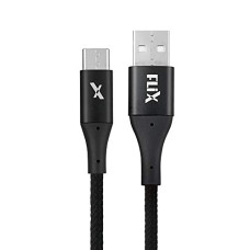 Deals, Discounts & Offers on  - FLiX (Beetel) USB to Type C Nylon Braided Data Sync & 2A Fast Charging Cable, Made in India, 480Mbps Data Sync, Super strong & Durable Nylon Cable, 1 Meter Long USB Cable (Black)(XCD-C103)