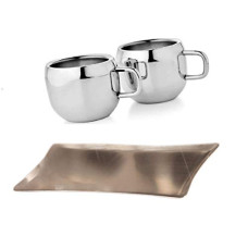 Deals, Discounts & Offers on  - Dynore Set of 2 Apple Cup and Tray