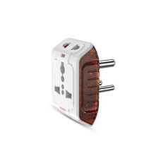 Deals, Discounts & Offers on Mobile Accessories - Goldmedal Curve Plus 202042 Plastic Spice 3-Pin 240V Universal Travel Adaptor (White)