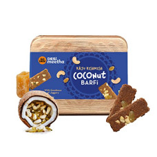 Deals, Discounts & Offers on  - GO DESi - DESi Meetha Kaju Kishmish Coconut Barfi | 300 Grams | 25 Individually Wrapped Pieces | Dry Fruits Sweet | Sweets Indian Mithai