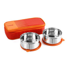 Deals, Discounts & Offers on  - Cello Max Fresh Fresh Matiz Lunch Box, 2 Pc, Orange