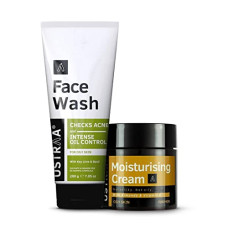 Deals, Discounts & Offers on Beauty Care - Ustraa Oil Control Pack (Dermatologically Tested Face Wash Oily skin - 200g & Moisturising Cream Oily skin 100g)- Moisturizes & Hydrates Skin, No Harmful Chemicals