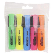 Deals, Discounts & Offers on Stationery - Camlin Kokuyo Chisel Point Office Highlighter - Pack of 5 Assorted Colors