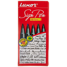 Deals, Discounts & Offers on Stationery - Luxor Sign Pens, Black - Pack of 10