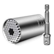 Deals, Discounts & Offers on Hand Tools - Supvox Universal Socket Tools with with Power Drill Adapter, Adjustable Wrench Self-adjusting Multipurpose Tool