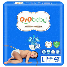 Deals, Discounts & Offers on Baby Care - OYO BABY Baby Diaper Pants L Size (Large), with Aloe Vera Lotion