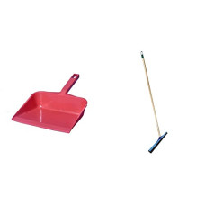 Deals, Discounts & Offers on Home Improvement - EZY BE Dust Pan + Plastic Floor Squeegee 45 cm with Long Handle