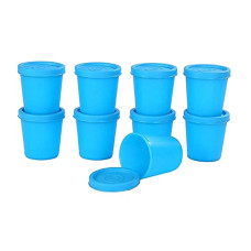 Deals, Discounts & Offers on  - Signoraware Nano Round Medium Container Set, 90ml, Set of 9, Turkish Blue