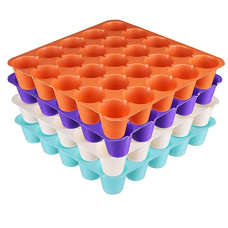 Deals, Discounts & Offers on Vegetables & Fruits - Kraft Seeds Germination Seed Tray Print Design Act As Pot Direct to Grow Seeds Adds Beauty to Your Garden Tray Size 27.5cm Cavity Size 4.2cm Depth 5cm Diameter 25 Cavities (Pack of 5)