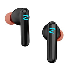 Deals, Discounts & Offers on Headphones - ZEBRONICS Sound Bomb G1 Gaming Bluetooth True Wireless Stereo in Ear Earbuds, 50Ms Low Latency, AAC Support, Flash Connect, Deep Bass, Splash Proof, Voice Assistant, Bt V5.0 with Mic (Black + Red)
