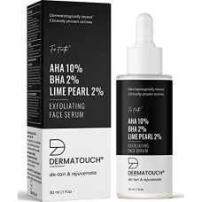 Deals, Discounts & Offers on Beauty Care - DERMATOUCH Exfoliating Serum AHA 10% + BHA 2% + Lime Pearl 2% || Dead Skin Removal, De-Tan, Clear Complexion, Bright & Glowing Skin || Reduce Pore Appearance || Smooth Texture || 30 ml