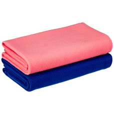 Deals, Discounts & Offers on Baby Care - Amazon Brand - Solimo Polar Fleece New Born Baby Blankets, Set of 2 (Pink, Navy Blue)