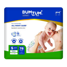 Deals, Discounts & Offers on Baby Care - Bumtum Baby Diaper Pants with Double Layer Leakage Protection - 4 to 8 Kg (78 Count, Small, Pack of 1)