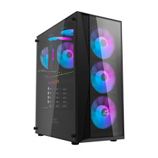 Deals, Discounts & Offers on  - Ant Esports 220 Air Mid- Tower Computer Case/Gaming Cabinet - Black | Support - ATX, M-ATX, ITX | Pre-Installed 3 x 120mm Front Fans and 1 x 120mm Rear Fan