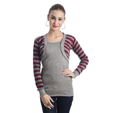 Deals, Discounts & Offers on Laptops - Teemoods Women's Cotton Blend Striped Round Neck Full Sleeves Winter Top | Tshirts