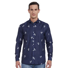 Deals, Discounts & Offers on Men - WOMEN'S DEZIER Men's Regular Shirt (4787S-706-blue_Multicolor Large)