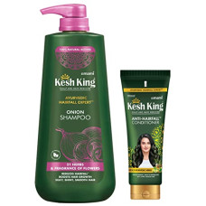 Deals and Offers on Beauty Care - Kesh King Ayurvedic Onion Shampoo 600ml & Kesh King Scalp and Hair Medicine Anti-Hairfall Conditioner, 200 ml Deals, Discounts & Offers on Beauty Care - Kesh King Ayurvedic Onion Shampoo 600ml & Kesh King Scalp and Hair Medicine Anti-Hairfall Conditioner, 200 ml