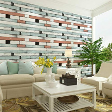 Deals and Offers on Home Improvement - Wollzo Multi Colour Brick Self Adhesive Wallpaper(45 x 500cm Multicolour) Deals, Discounts & Offers on Home Improvement - Wollzo Multi Colour Brick Self Adhesive Wallpaper(45 x 500cm Multicolour)