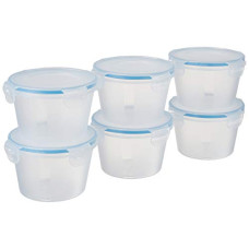 Deals and Offers on  - Amazon Brand - Solimo Airtight Plastic Storage Containers, Set of 6, 750ml, Blue Deals, Discounts & Offers on  - Amazon Brand - Solimo Airtight Plastic Storage Containers, Set of 6, 750ml, Blue