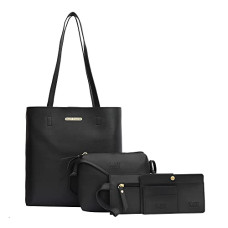 Deals and Offers on  - Bagsy Malone Women's Vegan Leather Stylish Tote Bag Pack of 5 | Ladies Purse Handbag Deals, Discounts & Offers on  - Bagsy Malone Women's Vegan Leather Stylish Tote Bag Pack of 5 | Ladies Purse Handbag