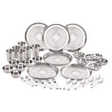 Deals, Discounts & Offers on  - Neelam Stainless Steel Dinner Set (Set of 36 Pcs Diamond)