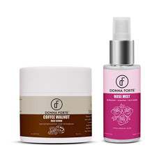Deals and Offers on Beauty Care - Donna Forte Coffee Walnut Face Scrub with Fine Microbeads for Gentle Exfoliation (100g) + Donna Forte Rose Mist Hyaluronic Face Toner Deals, Discounts & Offers on Beauty Care - Donna Forte Coffee Walnut Face Scrub with Fine Microbeads for Gentle Exfoliation (100g) + Donna Forte Rose Mist Hyaluronic Face Toner
