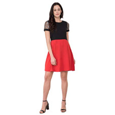 Deals and Offers on Women - Karmic Vision Women's Crepe Black Mini Dress Deals, Discounts & Offers on Women - Karmic Vision Women's Crepe Black Mini Dress