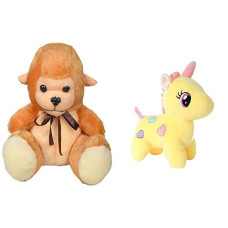 Deals, Discounts & Offers on  - Babique Monkey Stuffed Soft Toy Plush for Kids Baby Boy Girl Birthday (25cm)&Babique Unicorn Stuffed Soft Toy Plush