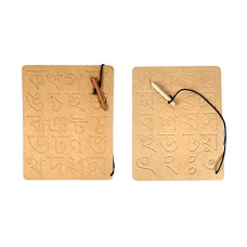 Deals and Offers on  - Crackles Wooden Alphabet Tracing Boards with Dummy Pencil| Bengali Alphabets Consonants Letters ( Varnmala ) | Wooden Learning Toys Deals, Discounts & Offers on  - Crackles Wooden Alphabet Tracing Boards with Dummy Pencil| Bengali Alphabets Consonants Letters ( Varnmala ) | Wooden Learning Toys
