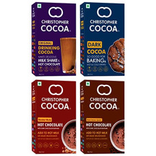 Deals and Offers on  - Christopher Cocoa Powder, Drinking Chocolate Cocoa, 100g, Dark Cocoa, 100g, Hot Chocolate with Dark Chocolate Buttons 200g, Hazelnut Mocha Hot Chocolate with Dark Chocolate Buttons 200g Deals, Discounts & Offers on  - Christopher Cocoa Powder, Drinking Chocolate Cocoa, 100g, Dark Cocoa, 100g, Hot Chocolate with Dark Chocolate Buttons 200g, Hazelnut Mocha Hot Chocolate with Dark Chocolate Buttons 200g