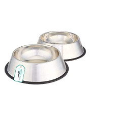 Deals, Discounts & Offers on  - Pets Empire Stainless Steel Bowl For Dog Medium (Buy 1, Get 1 Free) (2600 ML)