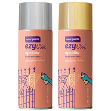 Deals, Discounts & Offers on Home Improvement - Asian Paints ezyCR8 Spray Paint (Silver, 400ml Can) ezyCR8 DIY Paint Spray (Gold, 200ml Can)