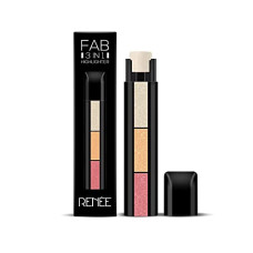 Deals, Discounts & Offers on Beauty Care - RENEE Fab 3 in 1 Highlighter 4.5gm| 3 Shades in 1 Stick| Enriched with vitamin E| Long Lasting Pearl Finish| Non Oily & Non Sticky Formula