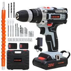 Deals, Discounts & Offers on  - IZOM IZ-CDK-20V Cordless Drill Machine Kit With Multiple Torque Settings & A Keyless Chuck