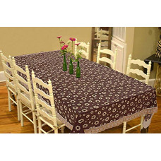 Deals, Discounts & Offers on  - CASA-NEST PVC Waterproof Table Cover Brown Flower Design Upto 2-4 Seater Centre Table Cover Size 40x60 inches printed001